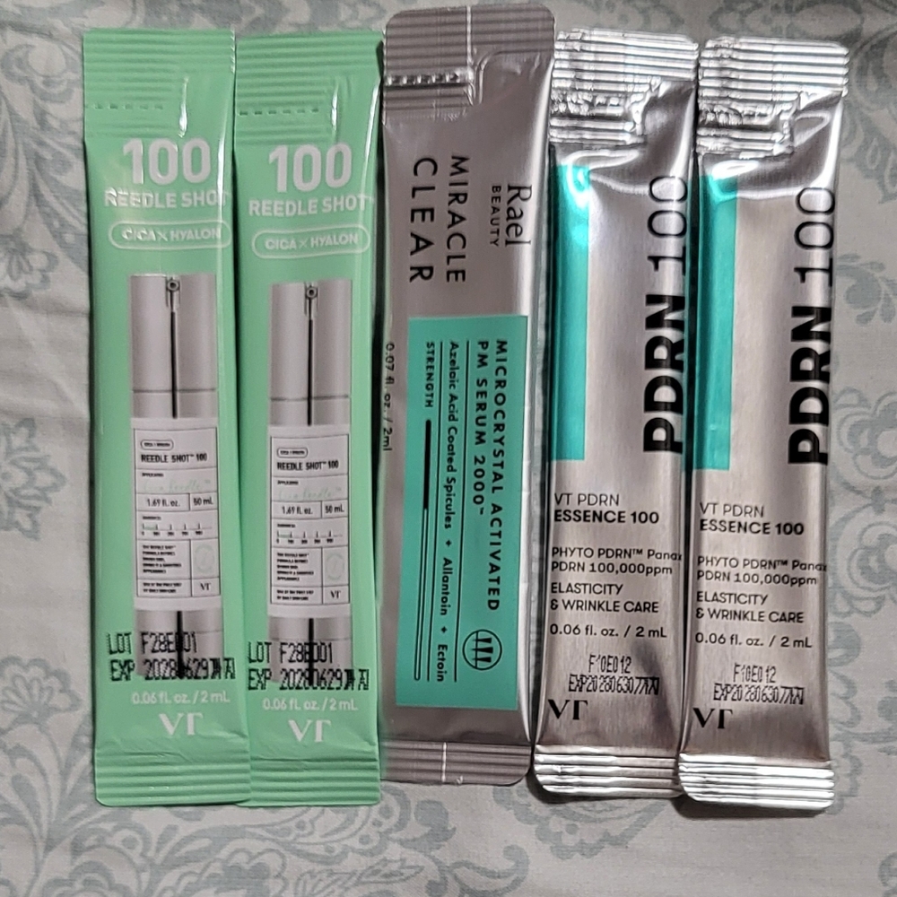 VT and Rael Skincare Sachets